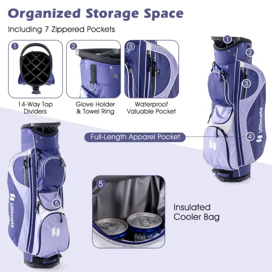 Women's Complete Golf Club Set Right Hand With Rain Hood Purple {5}