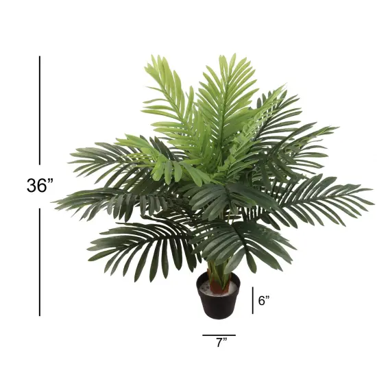Elegant 36-Inch Fan Palm - Lush Indoor Greenery with 18 Wide Leaves for Stylish Home Decor, Floral Home by Artificial Flowers {2}