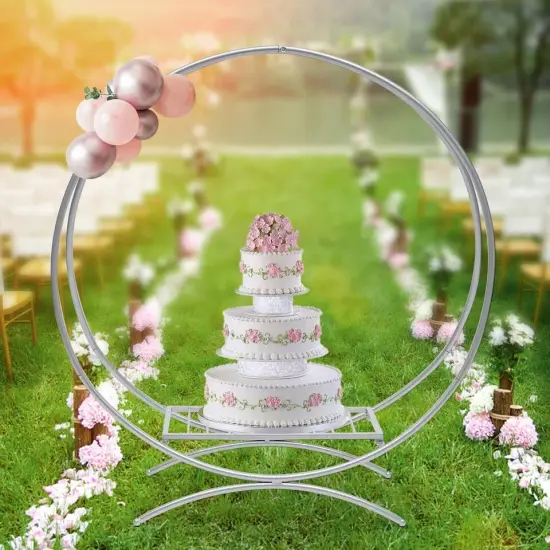 80cm Double Hoop Cake Stand Flower Stand Floral Holder Wedding Decor Arch Decor {4}