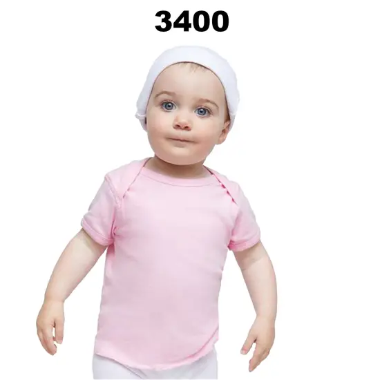 Rabbit Skins&reg; Infant Baby Rib Tee - 3400 Pink {4}