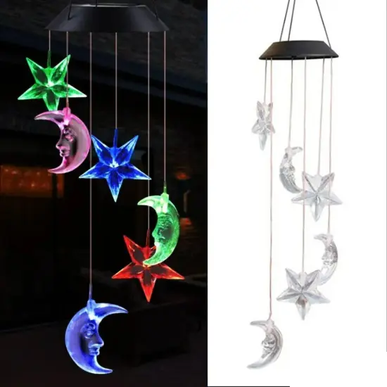 Solar Powered LED Wind Chime Lights Color-Changing Yard Garden Decor Xmas Gift {5}
