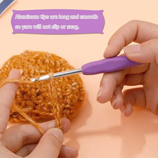 Crochet Hook, 5.0 Mm Ergonomic Crochet Hook, Crochet Needles, Ergonomic Handle Crochet Hook, Knitting Needles with Soft Handle Beginners and Experienced Crochet Hobbyists (5.0 Mm) {5}