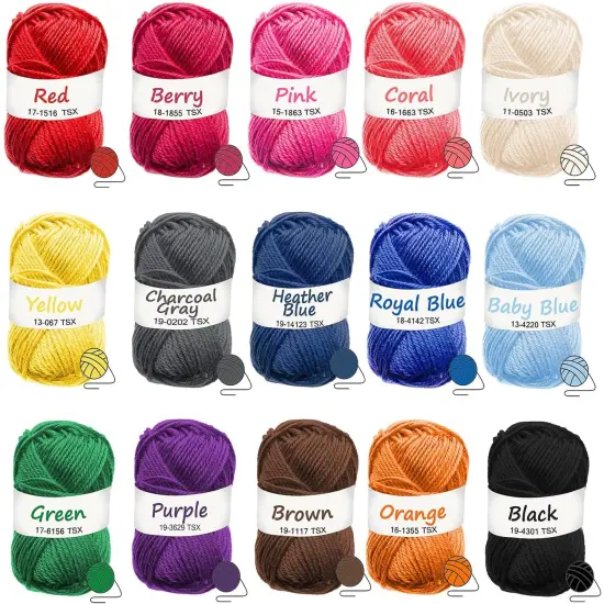 Crochet Kit for Beginners Adults, Crochet Kits for Beginner, Learn to Crochet Set, Crocheting Kit, 1500 Yards Crochet Yarn, Crochet Hook Set, Crochet Accessories and Supplies {4}