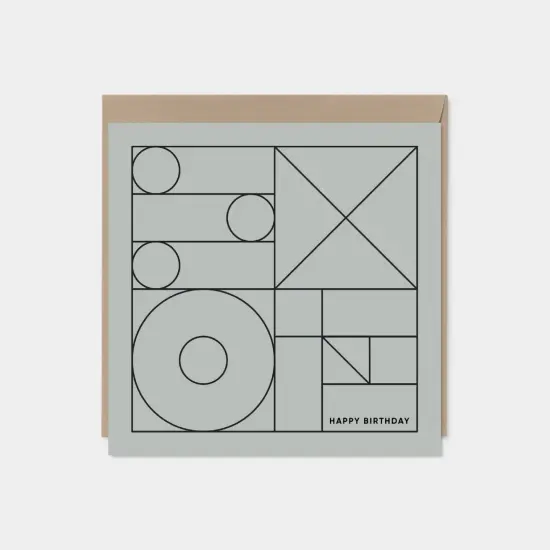 Geo Modern Line Art Card III, Minimalist {1}