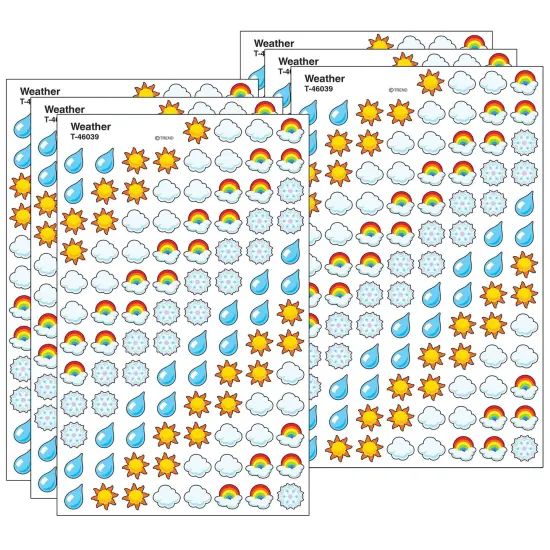 Weather superShapes Stickers, 800 Per Pack, 6 Packs {1}