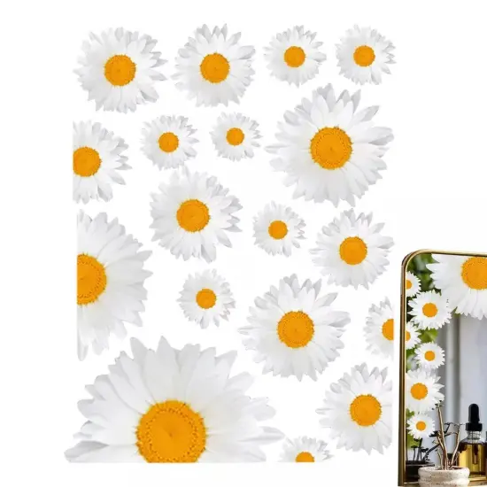 White Daisy Flower Sticker {1}