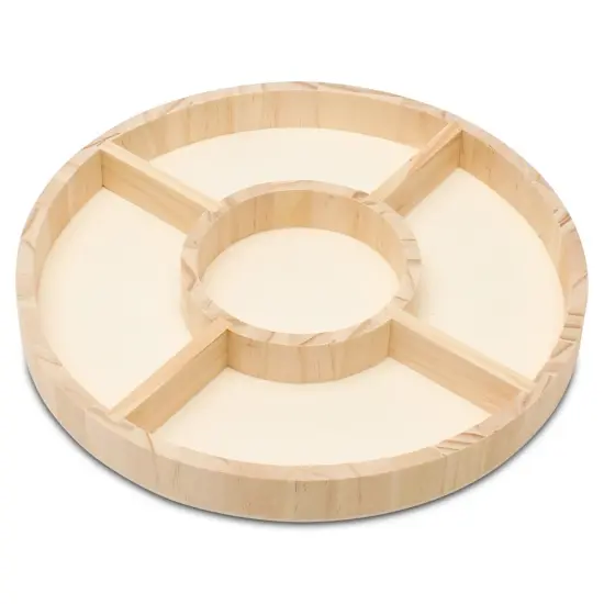 DIY Round Wooden Divided Serving Tray, Multiple Sizes, 5 Sections for Party | Woodpeckers {7}