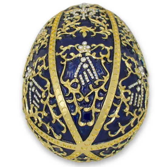 1895 Twelve Monograms Royal Imperial Metal Easter Egg {6}