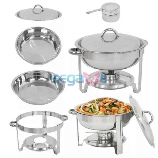4 PACK Catering Stainless Steel Chafer Chafing Dish Sets 5QT Party Dinner Pack {4}
