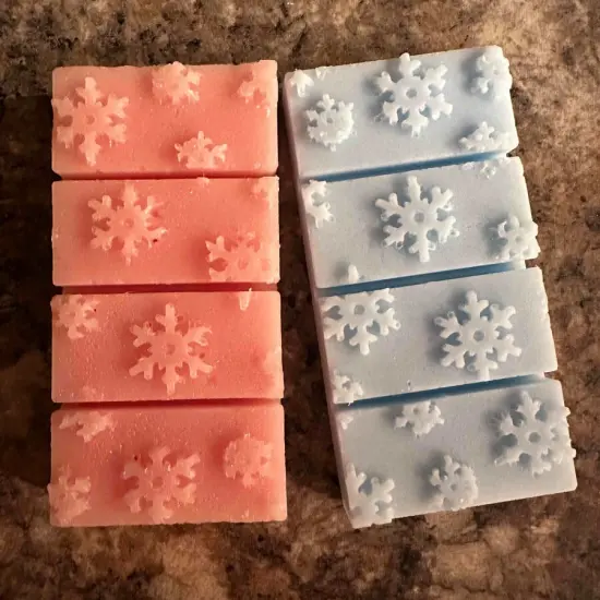 Falling Snow Wax Melt Snap Bar Silicone Mold  {4}