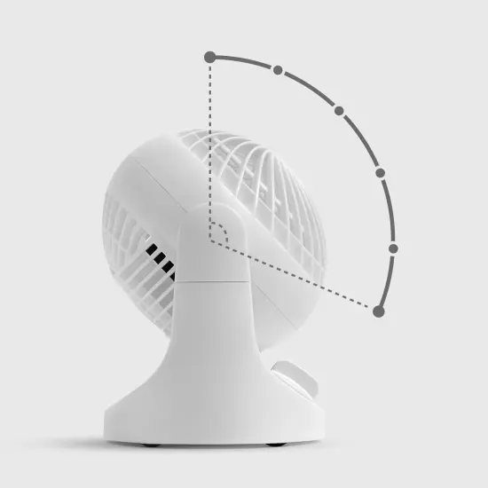 IRIS USA WOOZOO Fan, 3 Speed, 6 angles, 65&deg; Adjustable Tilt White {5}