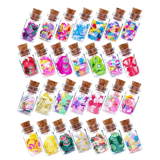 HKLMRO 30PCS Cute Miniature Dollhouse Food Jar Glass Bottle 1:12 Pretend Play Doll House Kitchen Decoration 1:6 Lovely Mini Fruit Simulation Scene Candy Snack Model Game Party Toy for Adults Teenagers {3}