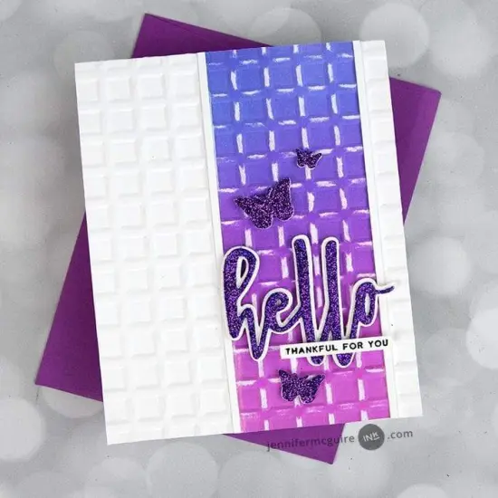 Rows of Squares 3D Embossing Folder {5}