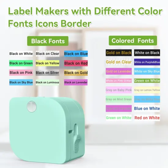 Label Makers, Label Maker Machine with Tape P12, Portable Mini Thermal Inkless Label Printer with Fonts, Bluetooth Sticker Maker for Home Office Organization Labeling {3}