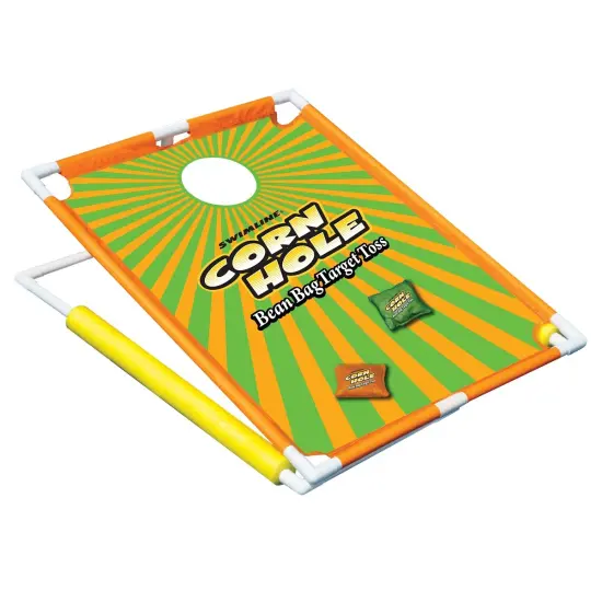 Swim Central 36" Orange and Green Floating Bean Bag Target Toss Swimming Pool Game {1}
