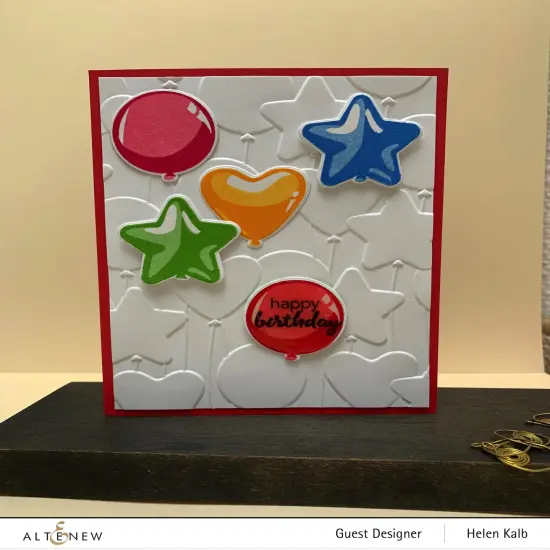 Bunch of Balloons 3D Embossing Folder {4}