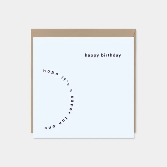 Modern Happy Birthday Card, Typographic {1}