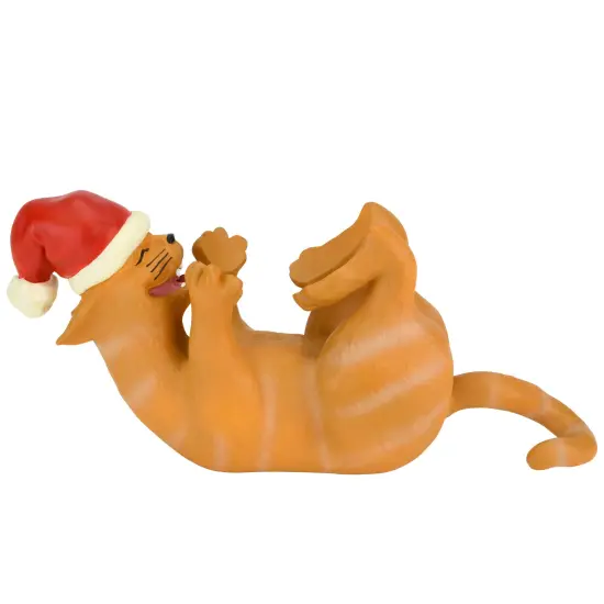 Tree Buddees Black or Orange Cat Yarn Holder / Christmas Ornament Display Holder 10" x 4.5" Orange cat {4}