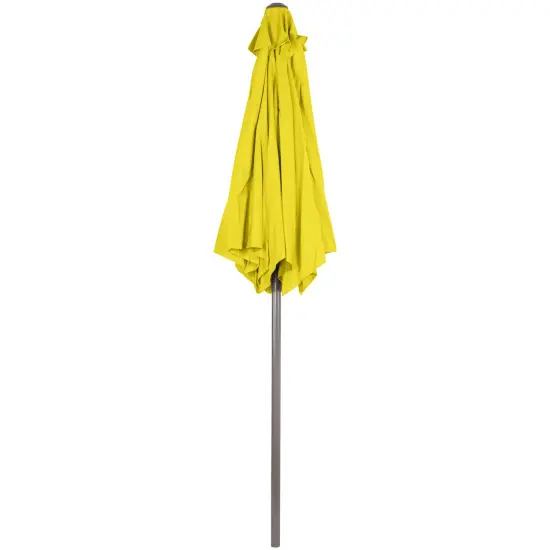 Northlight 7.5ft Outdoor Patio Market Umbrella with Hand Crank, Yellow {5}