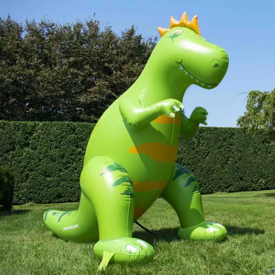 Swimline Humongous Inflatable Dinosaur Outdoor Water Sprinkler - 85" - Neon Green {6}