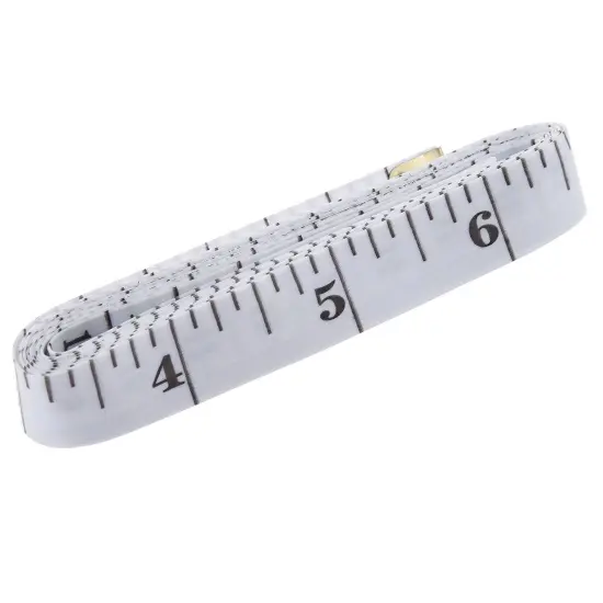Soft Tape Measure Double Scale Body Sewing Flexible Ruler for Weight Loss Medical Body Measurement Sewing Tailor Craft Vinyl Ruler, Has Centimetre Scale on Reverse Side 60-Inch（White） {2}