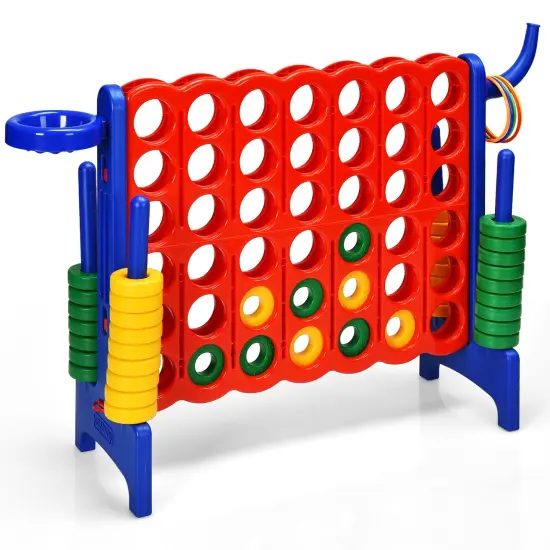 Costway 4-in-A Row Giant Game Set w/Basketball Hoop for Family {7}
