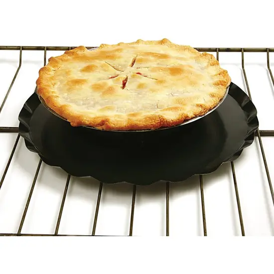 Norpro Oven Splatterguard Non Stick Fluted Edge Serving Tray 12 in Black {3}