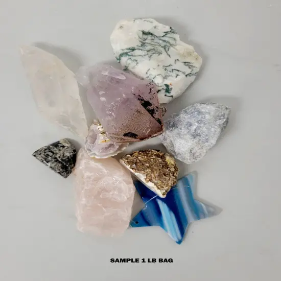MYSTERY CRYSTAL BAG - Random Pick by the weight 1 LB to 3 LBS {6}