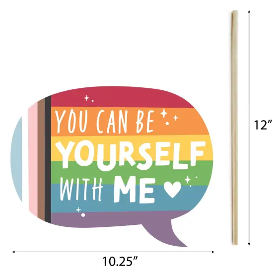 Big Dot of Happiness So Many Ways to Be Human - Pride Party Photo Booth Props Kit - 20 Count {7}