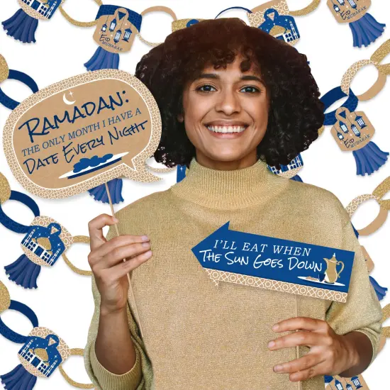 Big Dot of Happiness Ramadan - Banner and Photo Booth Decorations - Eid Mubarak Supplies Kit - Doterrific Bundle {3}