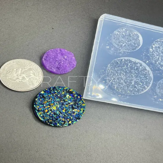 Druzy Variety Palette Circle 30mm and 20mm(B5) {3}