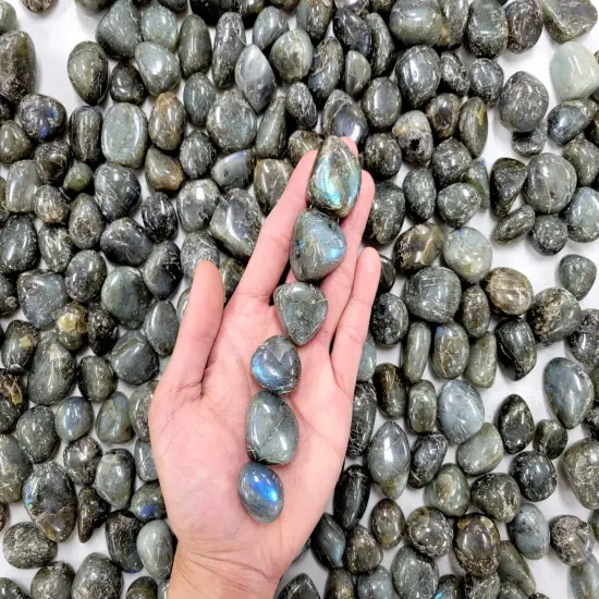 Tumbled Labradorite Crystals -3/4 inch to 1.5 inches {5}