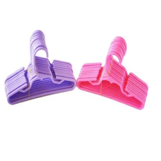 12 Pink and 12 Purple Hangers for 18 Inch Doll Clothes - Keep Your Doll's Wardrobe Organized and Stylish {1}
