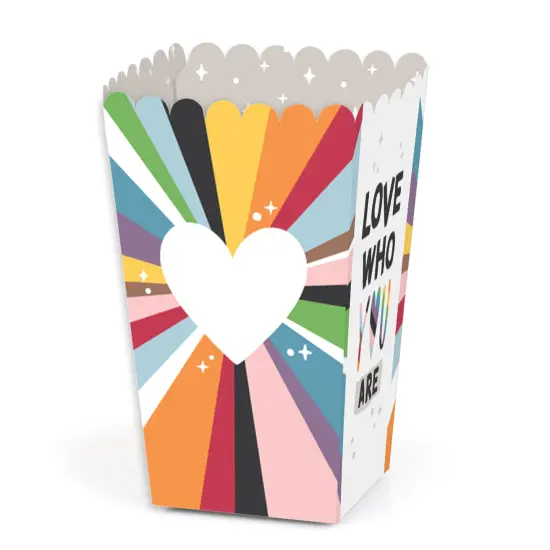 Big Dot of Happiness So Many Ways to Be Human - Pride Party Favor Popcorn Treat Boxes - Set of 12 {1}