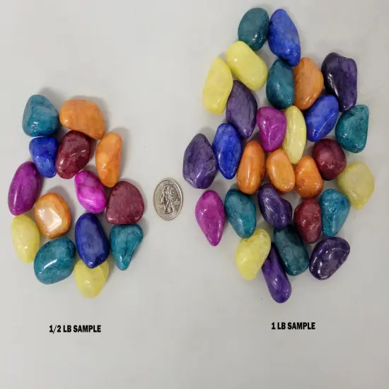 Crackled Quartz Crystals - Mixed Tumbled Stones Bulk {2}