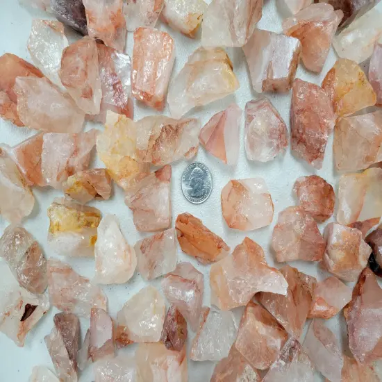 Fire Quartz Crystals - Raw Rough Stones Bulk {3}