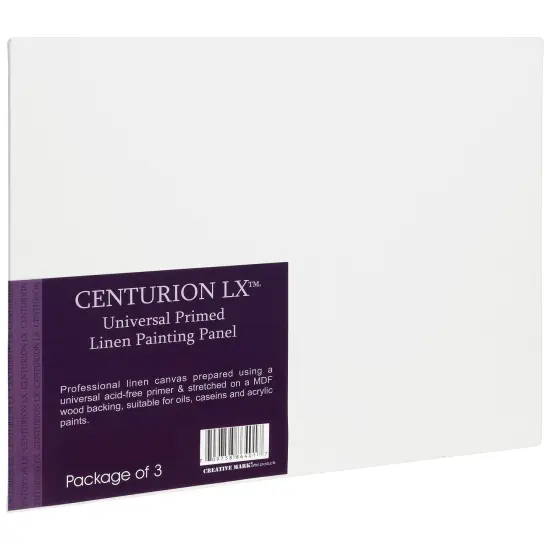 Centurion Universal Acrylic Primed Linen Panels -Canvases for Painting - 3 pack of Canvases for Oils, Acrylics, Water-Mixable Oils, and More {1}