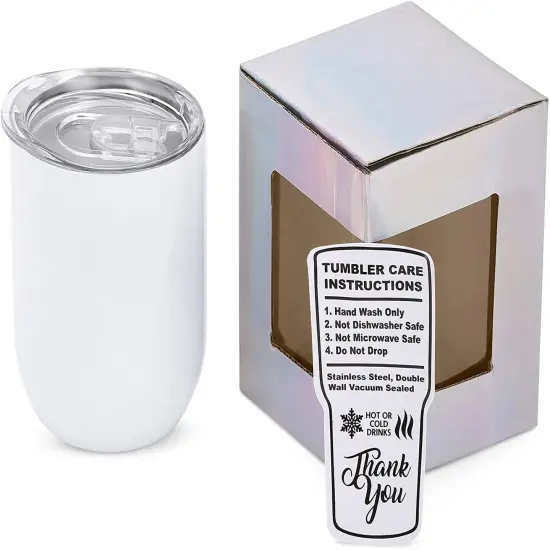 Makerflo 12 oz Straight Wine Sublimation Blank Tumbler with Lid and Straw - Pack of 25 | Craft-Ready for DIY Gifts & Personalization (Sublimation, Epoxy, UV DTF, Vinyl, and Laser Engraving) {1}