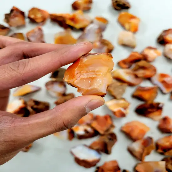 Carnelian Crystal Medium Chunks - Bulk Rough Stones {5}