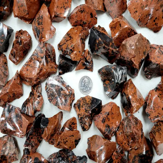 Mahogany Obsidian Stone Chunks - Bulk Raw Crystals {4}