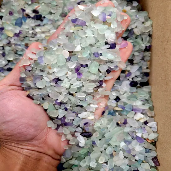 Tumbled Fluorite Crystal Chips Undrilled Beads Bulk {5}