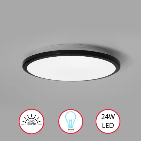 Round LED Ceiling Light Fixture Modern Flush Mount 36W 6500K Cool Daylight Energy Ideal for Office Kitchen Bedroom Living Room Bathroom Dining Room Hallway and Entryway {7}