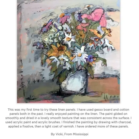 Centurion Universal Acrylic Primed Linen Panels -Canvases for Painting - 3 pack of Canvases for Oils, Acrylics, Water-Mixable Oils, and More {5}