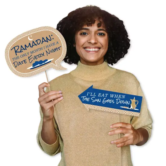 Big Dot of Happiness Funny Ramadan - Eid Mubarak Photo Booth Props Kit - 10 Piece {4}