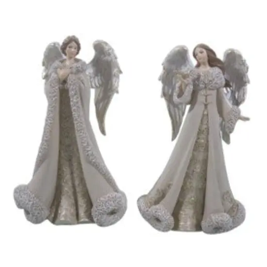 10" Champagne Opulence Angel 2AST – Elegant Christmas Decorative Figurine {1}