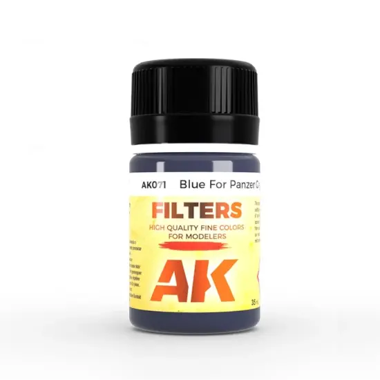 AK Interactive: Blue Filter for Panzer Grey Vehicles (35ml Bottle) {1}