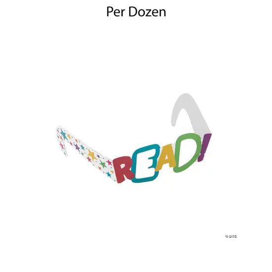 Read Cardstock Glasses 12 Pieces {1}