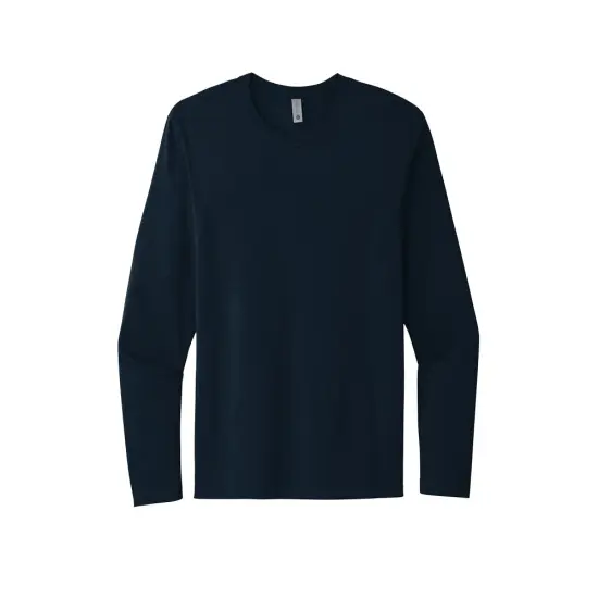 Next Level&reg; Cotton Long Sleeve Tee Midnight Navy {1}