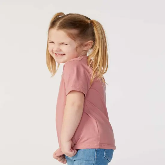 Rabbit Skins&reg; Toddler Crewneck Short Sleeve Fine Jersey Tee Natural Leopard {6}