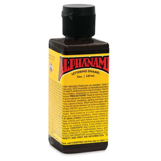 Alpha6 Alphanamel Lettering Enamel - McKeag's Black, 147 ml, Bottle {1}